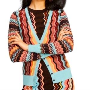 Missoni chevron cardigan, a quintessential Italian design. New with tags. Size L